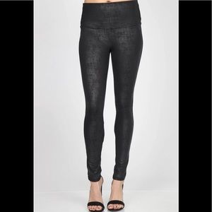 M. Rena textured faux leather leggings